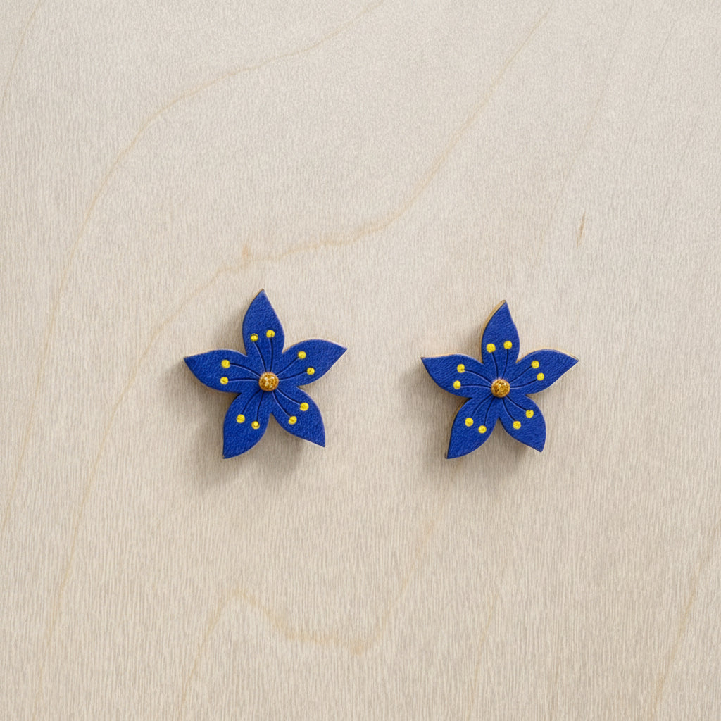 💙 Blue Starflower Studs