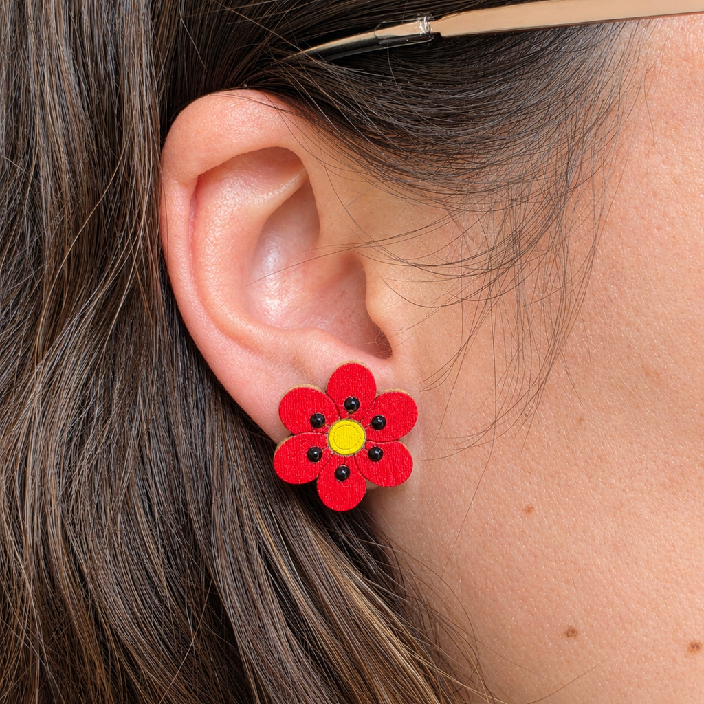 🌹Poppy Bloom Stud